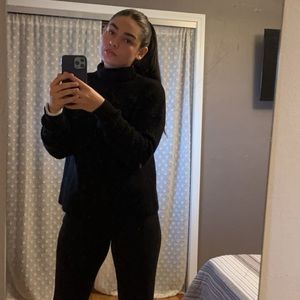 Black turtle neck sweater